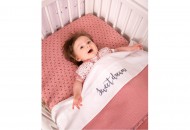 Fitted cot bed sheet 60x120 cm Swan