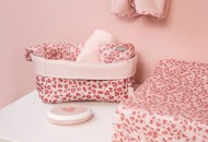 Nursery basket Leopard Pink