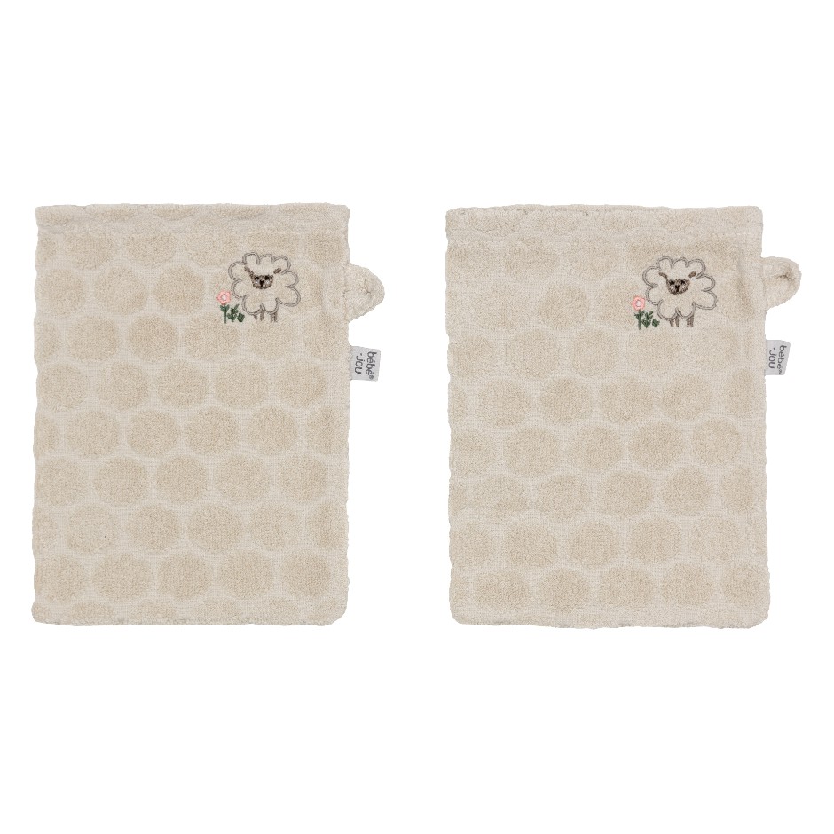 Afb: Gant de toilette (ensemble de 2 pièces) - Washand (set van 2 stuks ) Tiny Sheep