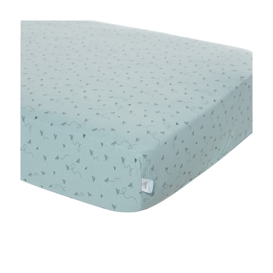 Afb: Fitted cot bed sheet 60x120 cm - Fitted cot bed sheet 60x120 cm Paper Planes