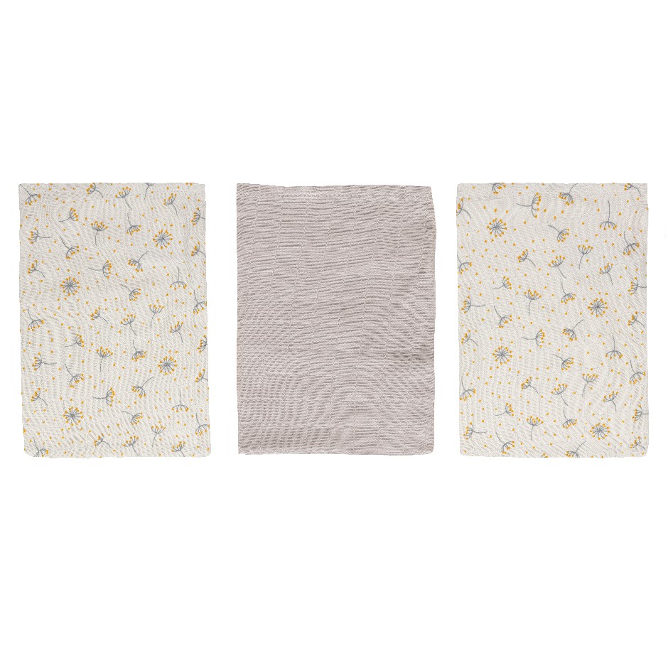 Afb: Hydrofiele washand Fabulous Wish Grey (set van 3 stuks)
