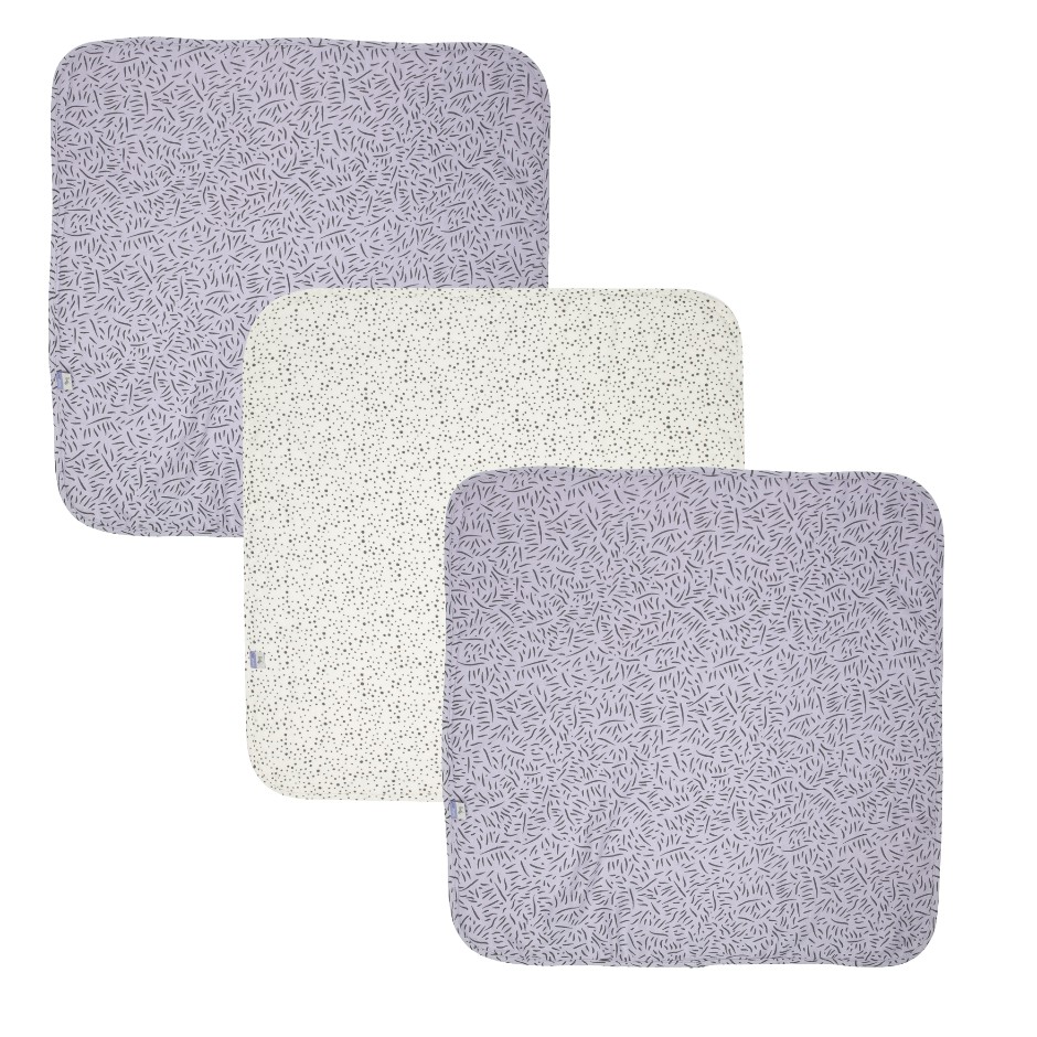 Afb: Tissu mousseline bebe 70x70 cm Fabulous Zebra (ensemble de 3 pièces)